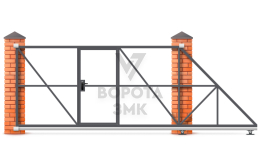 Ворота откатные металлические 2500×4000 ЗМК-7366