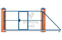 Откатные ворота рама 2000×2100 ЗМК-7653