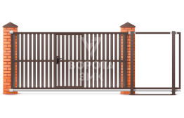 Откатные ворота Hormann 2500×2400 ЗМК-6946