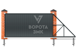 Откатные ворота под ключ 5,5 метров 5500×2600 ЗМК-7981