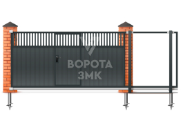 Откатные ворота 8 метров 8000×2400 ЗМК-8131
