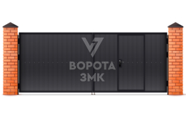 Ворота распашные из профлиста 2250×2250 ЗМК-5200