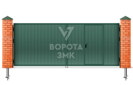 Ворота распашные 3000×2250 из профнастила ЗМК-5208